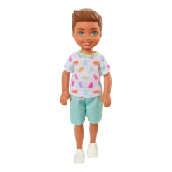 Ляльки - Лялька Barbie Челсі та друзі Брюнет у салатовому костюмі (DWJ33/HGT06)