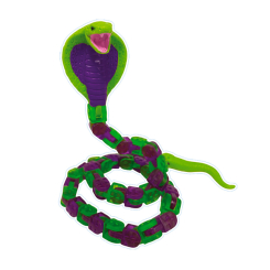 Фігурки тварин - Фігурка Klixx Creaturez Fidget Кобра фіолетово-зелена (KX130_A)
