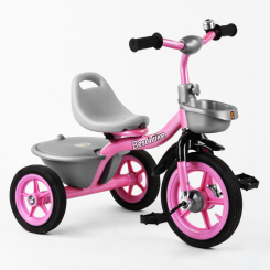 Велосипеды - Велосипед Best Trike Звоночек 2 корзины Pink and grey (102412)