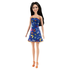 Ляльки - Лялька Barbie Супер стиль Брюнетка у синій сукні (T7439/HBV06)