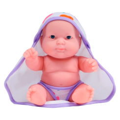 Пупсы - Пупс JC Toys Боб с фиолетовым полотенцем 20 см (JC16822-4)