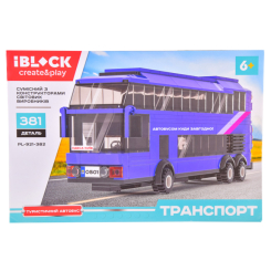 Конструкторы с уникальными деталями - Конструктор IBLOCK Туристический автобус 381 деталь (PL-921-382)