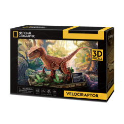 3D-пазлы - Трехмерный пазл CubicFun National Geographic Dino Велоцираптор (DS1053h)
