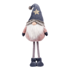 Персонажи мультфильмов - Новогодняя мягкая игрушка Novogod'ko "Гном с звездой" 80 см LED 973726 Разноцветный
