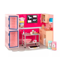 Меблі та будиночки - Ігровий набір Our Generation Ветеринарна клініка рожева (BD35140Z)