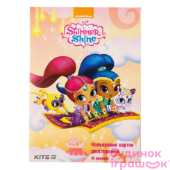 Канцтовары - Картон цветной двусторонний KITE Shimmer & Shine 10 листов 10 цветов А4 (SH18-255)