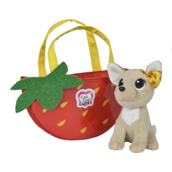 М'які тварини - М'яка іграшка Chi Chi Love Чіхуахуа Полунична мода із сумочкою 18 см (5893156)