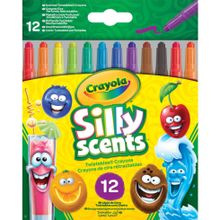 Канцтовари - Набір воскової крейди Crayola Silly Scents Твіст з ароматом 12 шт (256321.024)