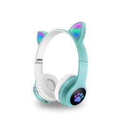 Портативні колонки та навушники - Повнорозмірні бездротові навушники Cat Headset M23 Bluetooth Зелені (CPK 7695/1)