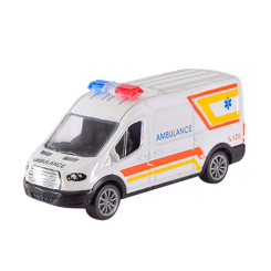 Транспорт і спецтехніка - Автомодель Автопром Ambulance біла з помаранчевою вставкою (AP7424/2)