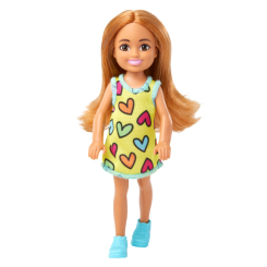 Ляльки - Лялька ​Barbie Челсі та друзі Шатенка в жовтій сукні (DWJ33/HNY57)