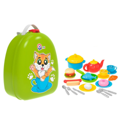 Детские кухни и бытовая техника - Набор продуктов в рюкзаке Technok салатовый (8225-1)