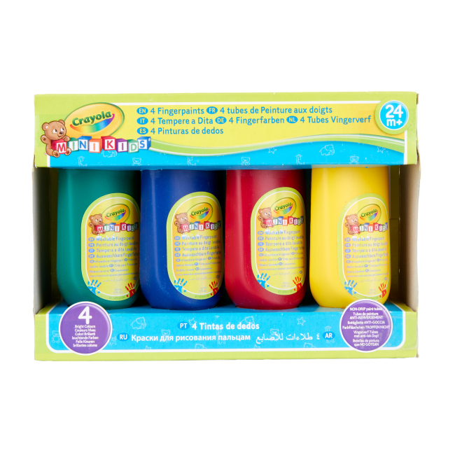 Канцтовари - Фарби пальчикові Crayola Mini kids 4 кольори (256455.106)