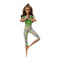 Куклы - Кукла Barbie Made to move Шатенка в салатовой футболке и лосинах (GXF05)#2