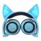 Портативные колонки и наушники - Bluetooth наушники LINX BL108A с кошачьими ушками LED Синие (SUN0481)#2