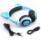 Портативные колонки и наушники - Bluetooth наушники LINX BL108A с кошачьими ушками LED Синие (SUN0481)#5