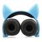 Портативные колонки и наушники - Bluetooth наушники LINX BL108A с кошачьими ушками LED Синие (SUN0481)#7